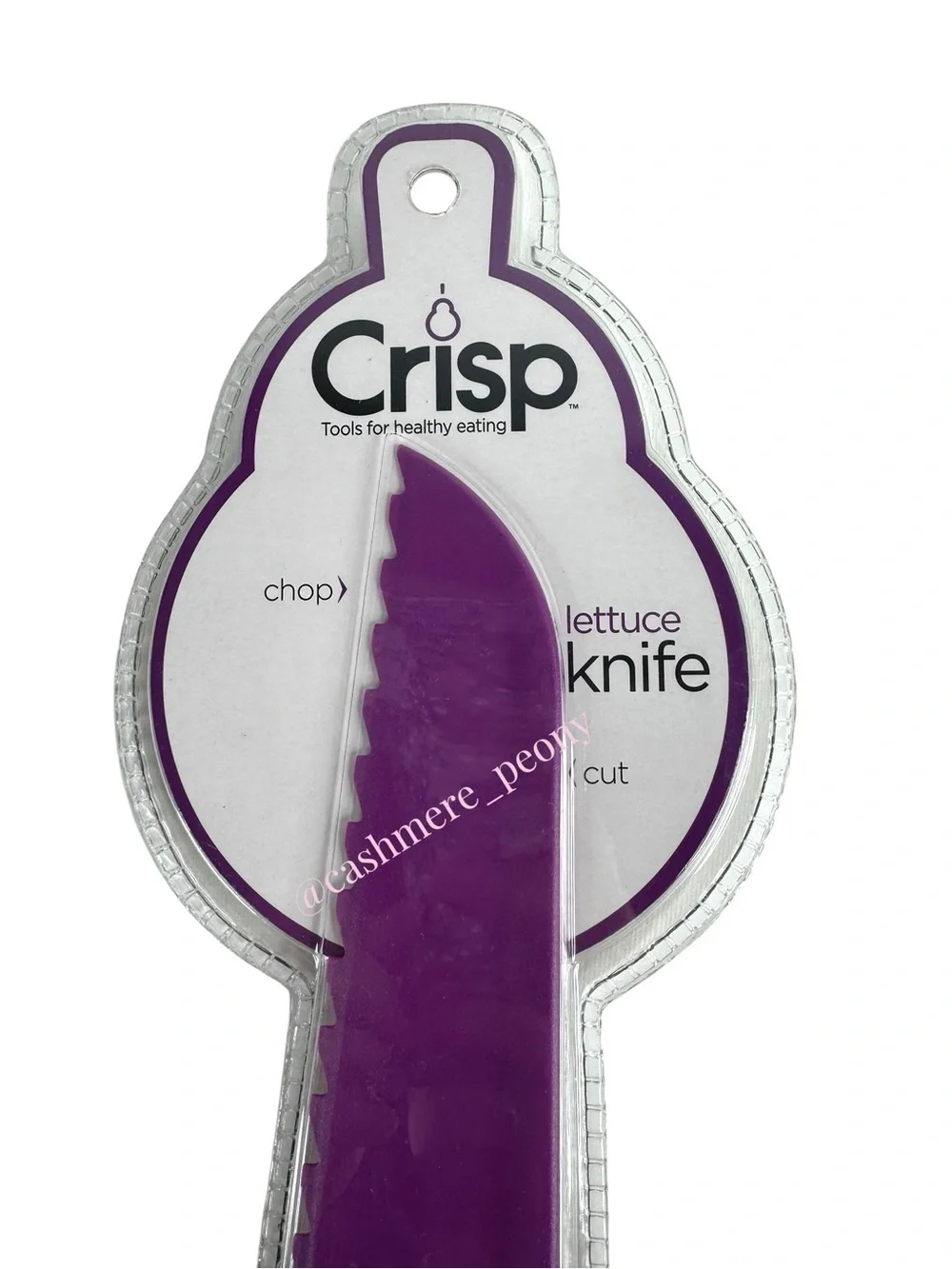 NEW Crisp Purple 7” Lettuce Chop & Cut Knife-Will Not Brown Lettuce!